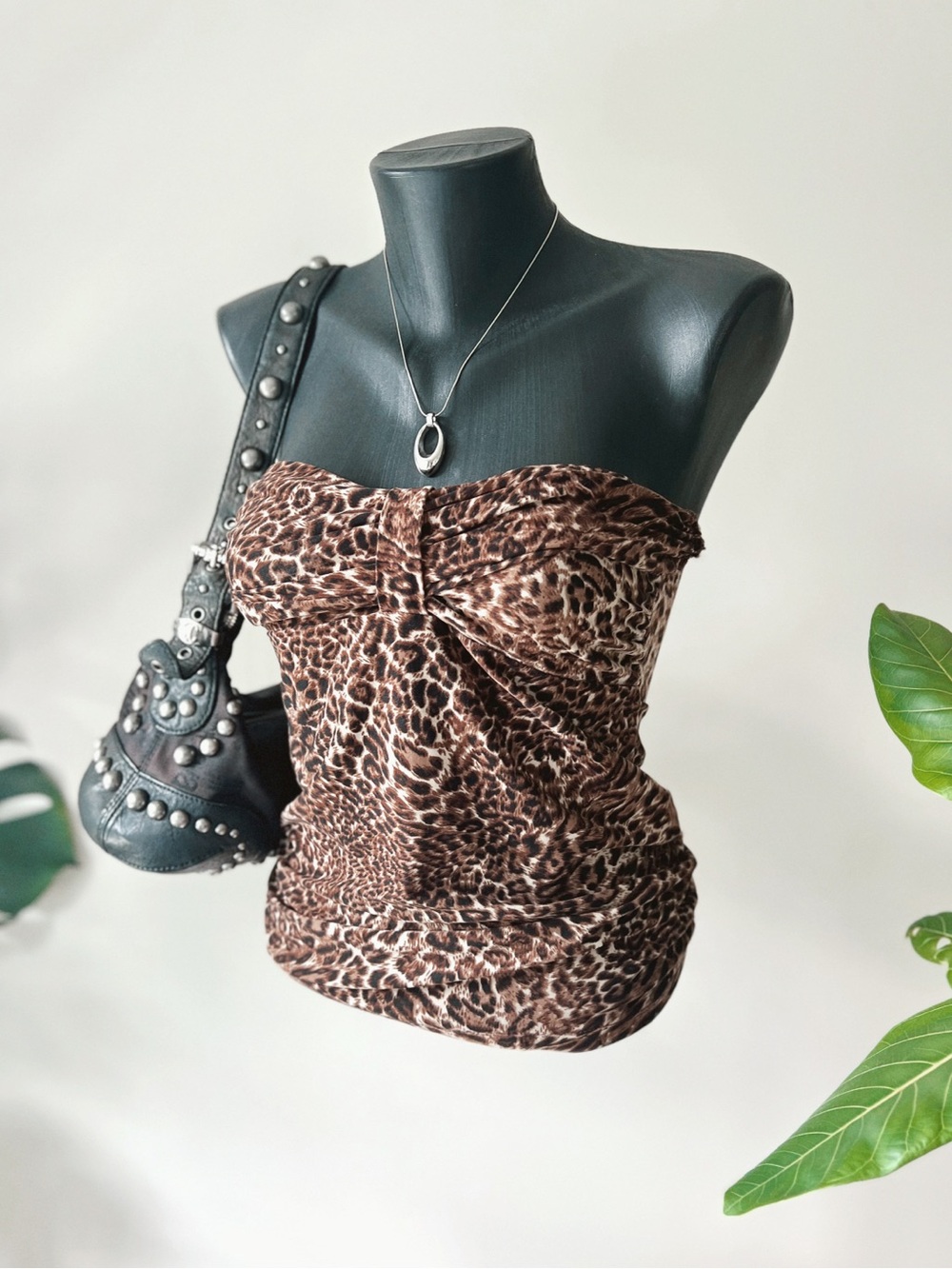 2007 Vintage Costa Blanca | Leopard Print Tube Top
